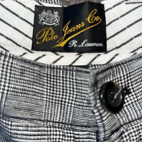 Rare Vintage RALPH LAUREN POLO JEANS CO. 100% Linen Glen Plaid Cropped Pants 8 - Picture 9 of 11